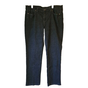 Calvin Klein Jeans Women’s Plus 18W x 33 Dark Wash Straight Leg Denim Stretch